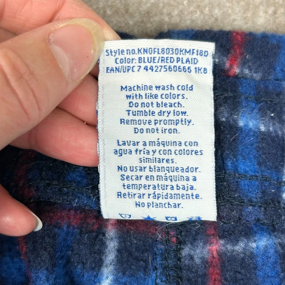 Fruit Of The Loom Pajama Pants Mens XL(40-42) Blue Red Plaid Fleece Sleepwear